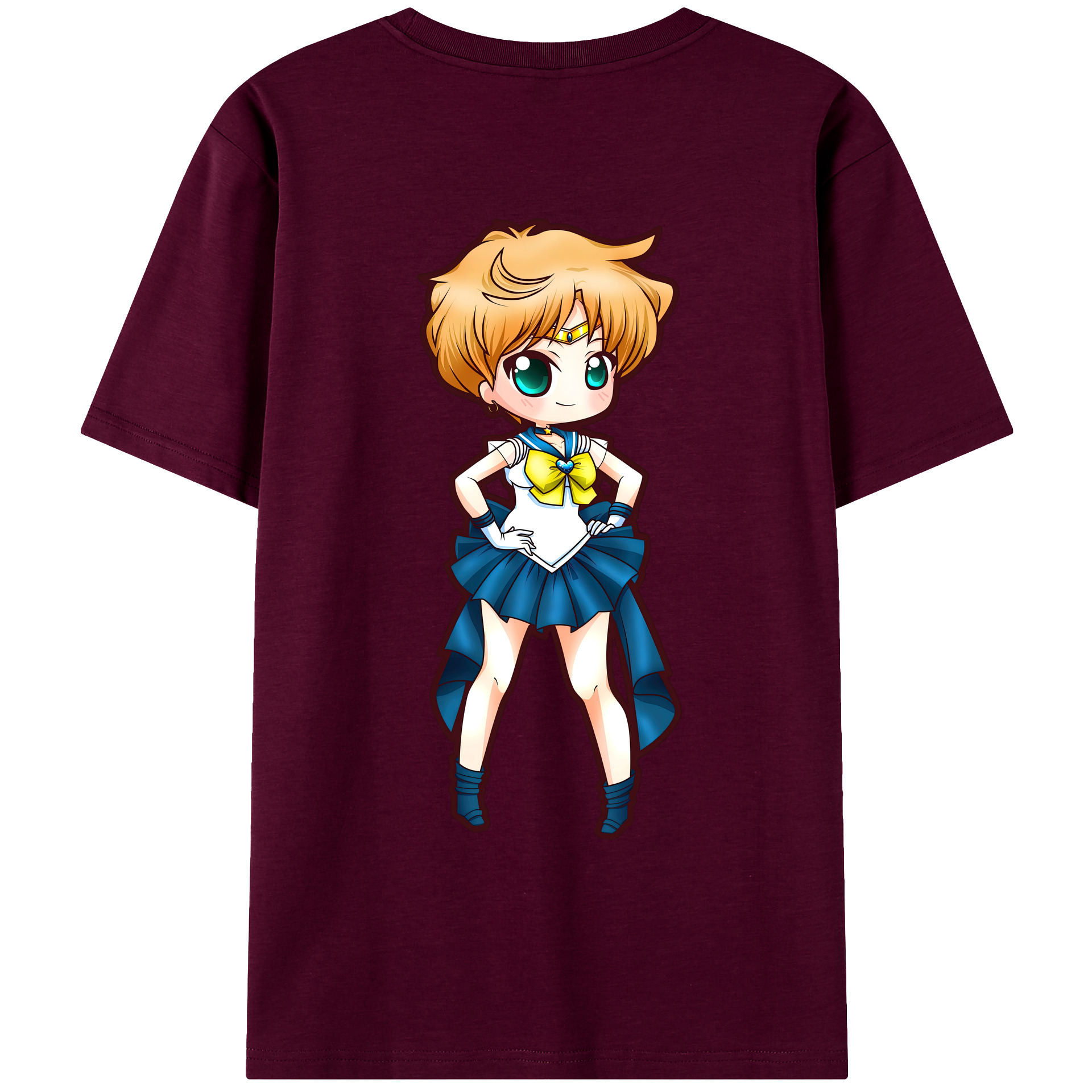 （画像用） 美少女戦士セーラームーン 天王はるか Sailor Moon Tenoh Haruka レディース半袖Tシャツ(バックプリント)
